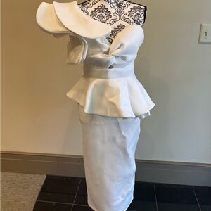 Elegant One Shoulder White Dress